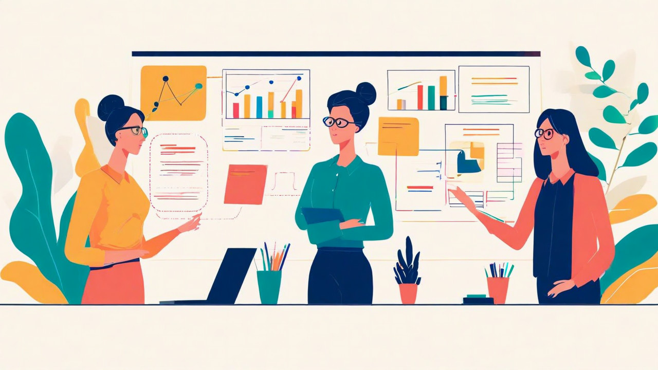 Fractional CTO and strategy planning with team at a whiteboard